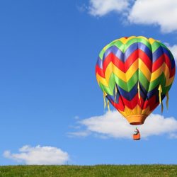 hot air balloon in flight