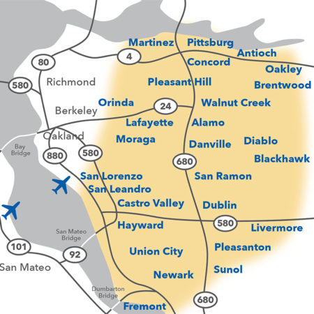 map of service area