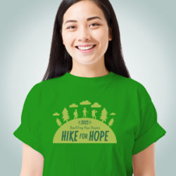 girl wearing green shirt, 2023 Hike For Starr